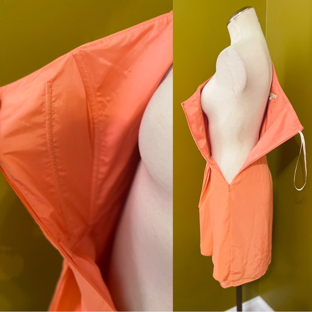 Shoshanna Sadie Silk Coral One Shoulder Dress - Picture 5 of 9